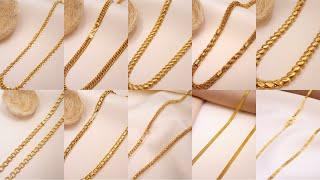 Latest gold mens neck chain designs chains designs with price and weight 2022#chandus