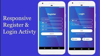 How to make responsive Registration and Login Activity using constraint Layout in android Studio