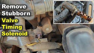 How to Remove Stuck Solenoid Valve  Stubborn Valve Timing Solenoid Removal