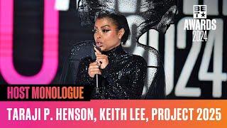 Taraji Shouts Out Keith Lee & Halle Urges Us To Research Project 2025 & GO VOTE  BET Awards 24