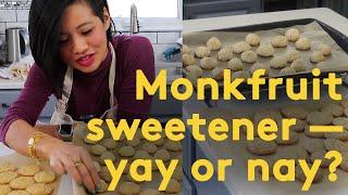 MONKFRUIT SWEETENER vs REGULAR SUGAR  Which is best for baking?  sugar substitute test & review