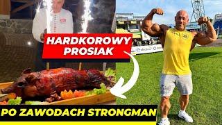 Hardkorowy prosiak po zawodach Strongman