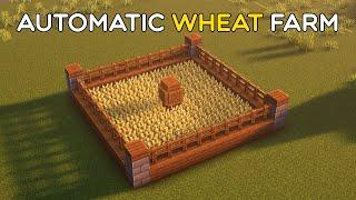 Minecraft AUTOMATIC WHEAT FARM  FAST TUTORIAL  SUPER EASY 