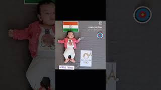 Baby photoshoot inspired by Manu Bhakers Paris performance #manubhaker #sportshooter #proudindian