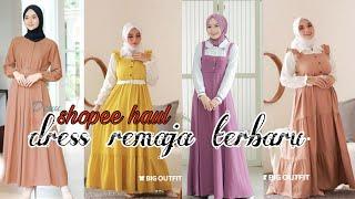 racun shopee dress remaja terbaru  shopee haul gamisdress remaja cantik