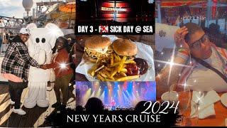 CARNIVAL GLORY CRUISE VLOG 2024  SICK DAY @ SEA   MEGA DECK PARTY   GOING 2 ALL THE SHOWS