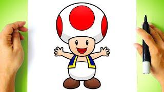 Como DESENHAR o TOAD - Como DIBUJAR a TOAD - Super Mario