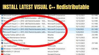 How to Download & Install Visual C++ Redistributable in Windows 1110 2023 Latest