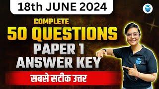 UGC NET 2024 Exam Analysis  UGC NET Paper 1 Complete Paper Solution  UGCNET Answer Key  Aditi Mam