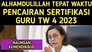 PENCAIRAN SERTIFIKASI TRIWULAN 4 TAHUN 2023 ⁉️ CEK SEGERA