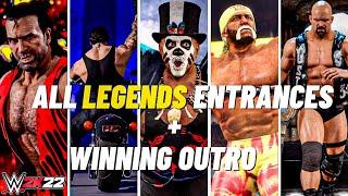 ALL LEGENDS ENTRANCES & OUTROS IN WWE 2K22  PS5 4K HDR60FPS