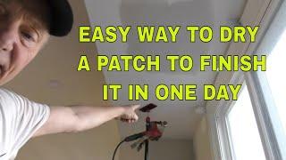 Drywall Patching From Taping To Sanding Same Day
