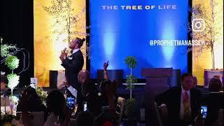 Prophet Manasseh singing at dinner…. TREE OF LIFE “School of the Prophets” Gala was so anointed ….