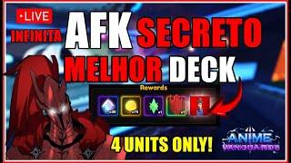 LIVE INFINITA AFK SECRETO - FREE - 4 UNITS ONLY - ANIME VANGUARDS #ROBLOX