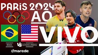 BRASIL X EUA AO VIVO VOLEI - GABRIEL MEDINA NA SEMIFINAL DO SURF AO VIVO OLIMPÍADAS 2024