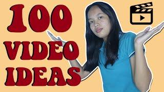 100 VIDEO IDEAS FOR YOUTUBERS Philippines  Jam Rouello 