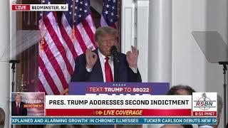 FULL SPEECH President Trump Deliver Remarks at Trump National Golf Club in Bedminster NJ 6132023