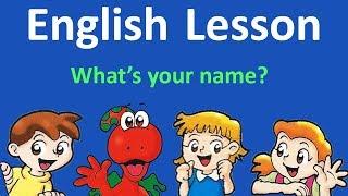 English Lesson 1 -  Hello. Whats your name?  English with cartoons and songs from Gogo