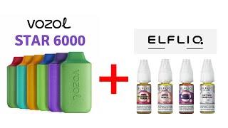 Vozol Star 6000 + ELFLIQ  Сколько раз можно перезарядить? Как легко разобрать?