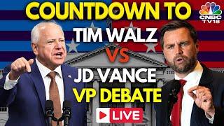 Tim Walz vs JD Vance Debate LIVE US Vice Presidential Debate 2024  Trump Vs Kamala Harris  N18G