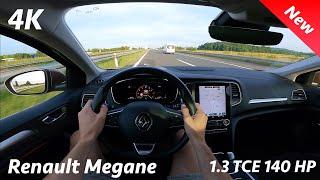 Renault Megane 2021 - POV Test drive in 4K  1.3 TCE - 140 HP 7-speed EDC Croatian Autobahn