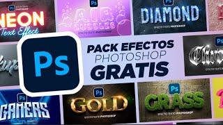 Pack efectos de texto photoshop gratis