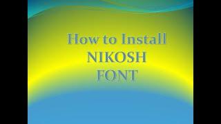 How to install Nikosh font  Creative Mahfuz