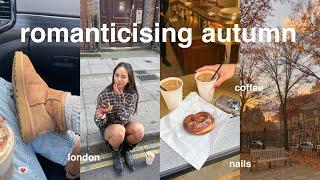 romanticising autumn late september vlog shopping london pumpkin spiced latte & studying