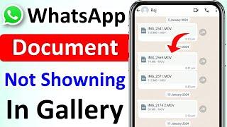 whatsapp document photos not showing in gallery  whatsapp document photo not save in gallery