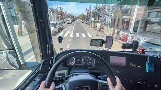 #118  Man Tgx 2021 Truck driver is driving in the City road with mastery