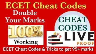ECET 2023 Cheat Codes to double your marks  ECET cheat codes & tricks to get 105+ marks