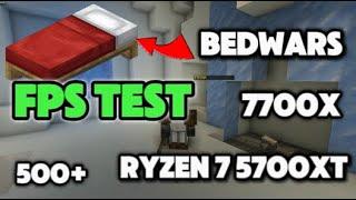 MINECRAFT BEDWARS FPS TEST ON RYZEN 7 5700X AND 7700XT