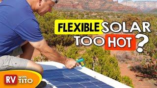 HeatPower TESTING Flexible Solar Panels on RV Flat Mounted vs Ventilated