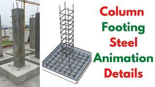 Foundation Details  Column Footing  Footing Reinforcement  BBS of Column Footing   RCC Column