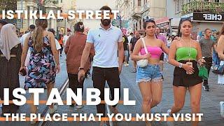 Istanbul 2022 Istiklal Street 6 August Walking Tour  4K UHD 60FPS  People In The City Center