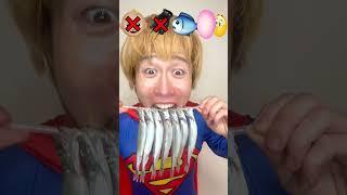 sushininja funny video2412#fish#gum#mama#superman