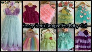 Beautiful fancy net frock designs for baby girl  Wedding frock designs for baby girl 2024