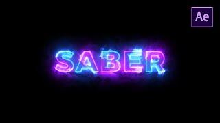 After Effects Tutorial  Saber Text Animation in After Effects
