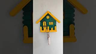 Diy Keyholder IdeasHow to make a keyholder with icecream stick#shorts #shortsvideo #youtubeshorts