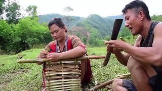 Primitive Life Top Video Survival Skills Make A Fishing Net With Palm Leaves & Catch Big Fish