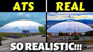 ATS vs Real Life Oregon & Washington  SO REALISTIC Comparing ATS with Real Life Locations