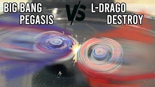 METAL DRAGON HEADS VS METAL WINGS L-Drago Destroy FS vs Big Bang Pegasis FD  Beyblade Battle