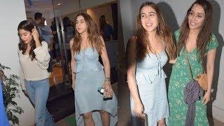 Shraddha Kapoor Sara Ali Khan And Jhanvi Kapoor Best Friend At Bala Movie Screening