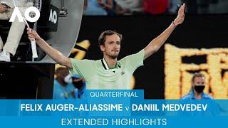 Felix Auger-Aliassime v Daniil Medvedev Extended Highlights QF  Australian Open 2022