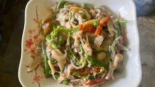 How to make shamu datsi at home  mushroom cheese recipe  Bhutanese dish 