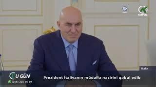 Prezident İtaliyanın müdafiə nazirini qəbul edib