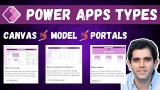 Power Apps Types  Canvas Vs Model Driven Vs Portals  Beginner Tutorial