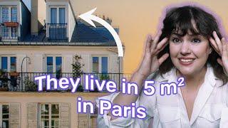 These Parisians live in 5 m2 54 sq ft. Real-estate in Paris is nuts.