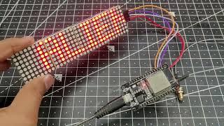 How to Print Text on MAX7219 Dot Matrix Display With ESP32 from Web Browser