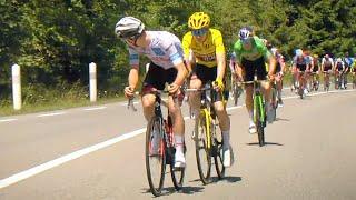 Tadej Pogacar Attacks Vingegaard with 180km to go  Tour de France 2022 Stage 14